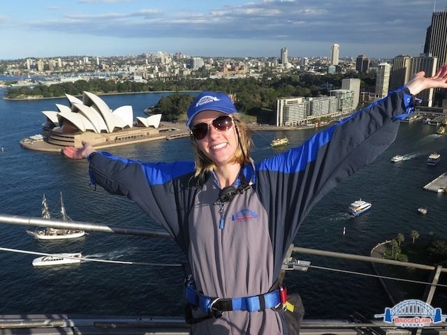 From the top of the Sydney Harbour Bridge Climb