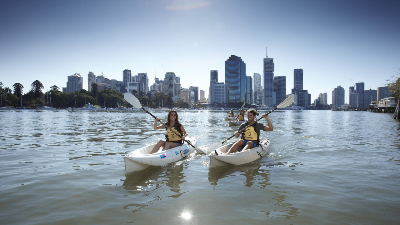 University of Queensland Students Kayaking