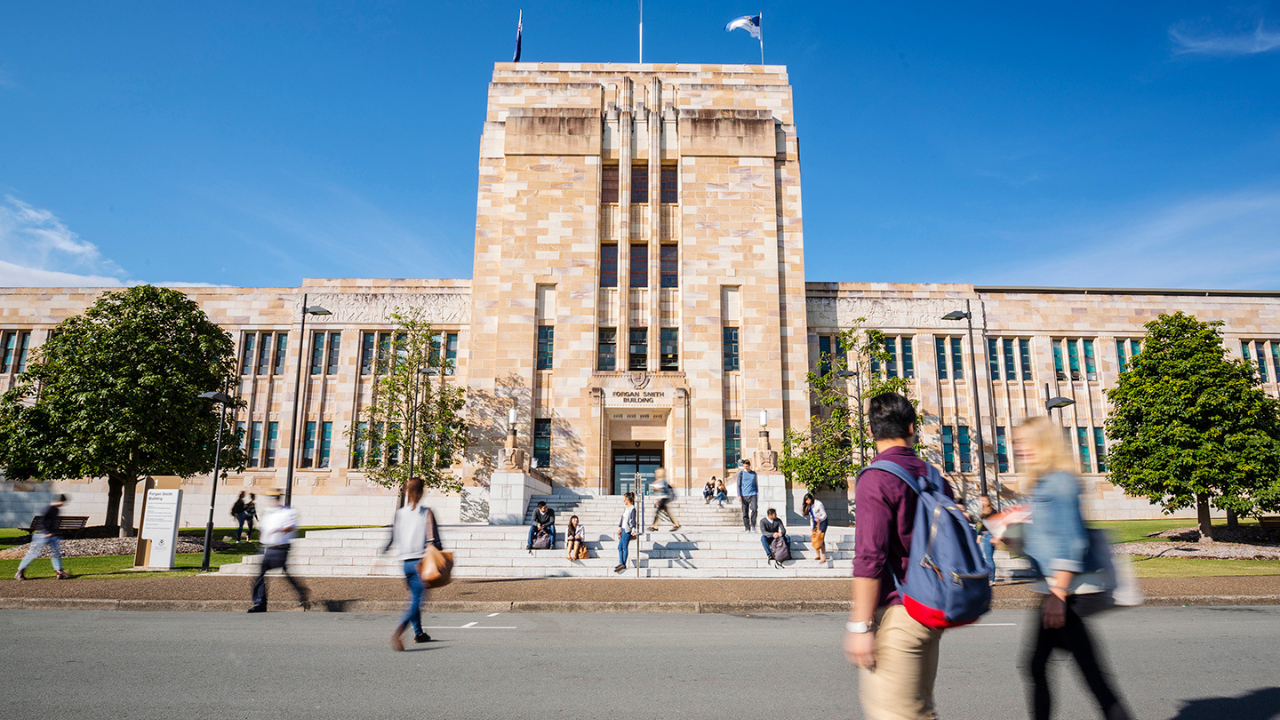 Students on University of Queensland Campus